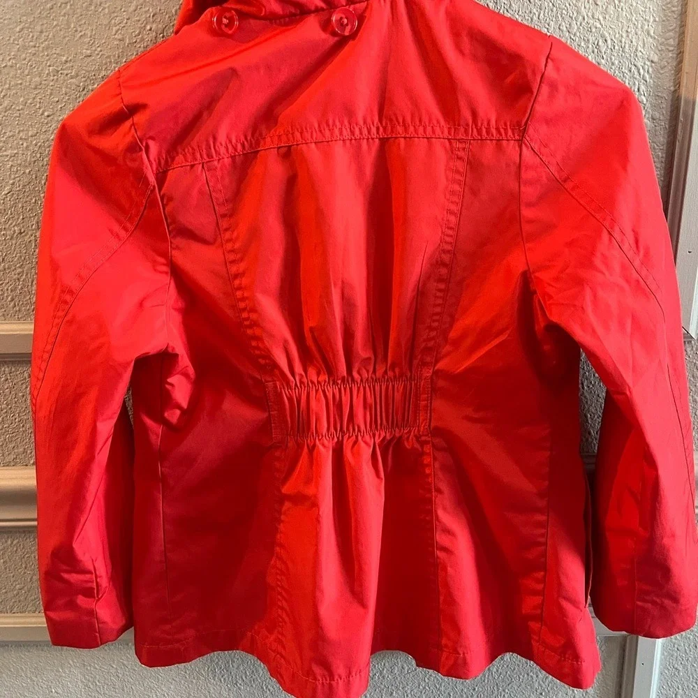 London Fog Kids Bright Red Raincoat‎ Size 7/8 Summer Fall Back to School